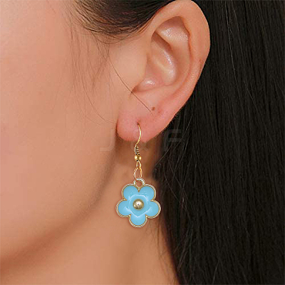 20Pcs 10 Colors Light Gold Plated Alloy Enamel Charms ENAM-CJ0001-65-1
