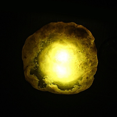 Dyed & Heatsd Natural Agate Slice USB Night Light Decoration G-Q170-10F-1