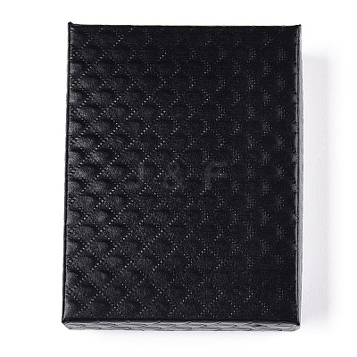 Rhombus Textured Cardboard Jewelry Boxes CBOX-T006-01G-1