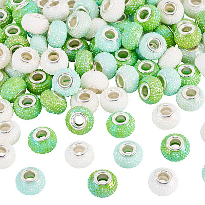 100Pcs Large Hole Resin European Beads OPDL-TA0001-06B-1