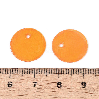 Spray Painted Natural Capiz Shell Disc Charms LS-X1-BSHE-T014-02B-1