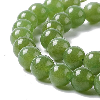 Natural White Jade Beads Strands G-I334-06B-1