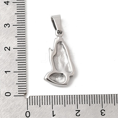 304 Stainless Steel Pendants STAS-G378-01P-1