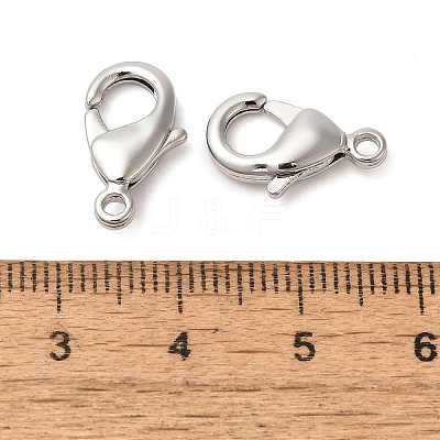 Rack Plating Brass Lobster Claw Clasps KK-F090-27P-03-1