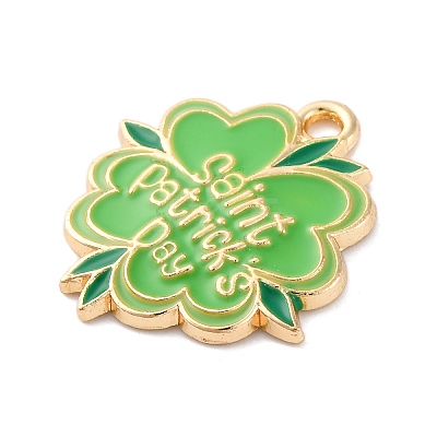 Saint Patrick's Day Alloy Enamel Pendants FIND-M060-24D-G-1