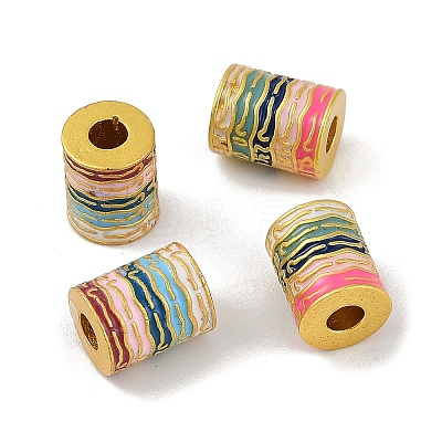Brass Enamel Beads KK-S393-03-1