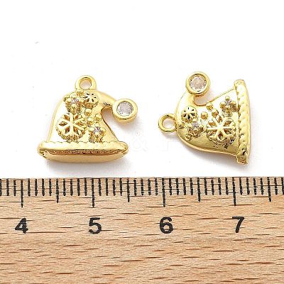 Brass Micro Pave Cubic Zirconia Pendants KK-U049-04G-05-1