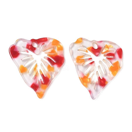 Transparent Cellulose Acetate(Resin) Pendants FIND-C088-05B-1