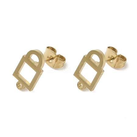 Ion Plating(IP) 304 Stainless Steel Stud Earring Findings STAS-I206-07G-1