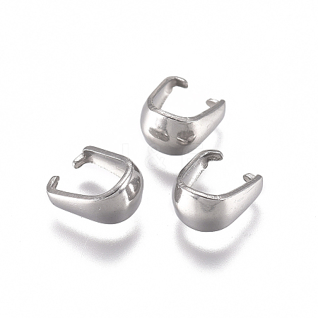 Tarnish Resistant 304 Stainless Steel Snap on Bails X-STAS-L234-158P-1