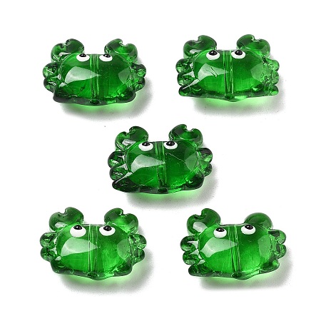 Transparent Glass Enamel Beads LAMP-V001-08A-1
