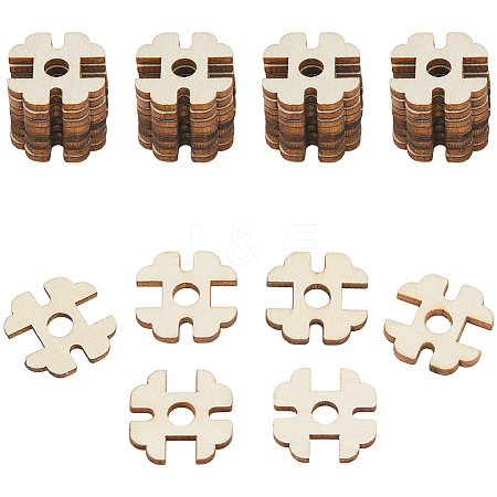 1 Set 1-Hole Wood Buttons BUTT-CY0001-16B-1