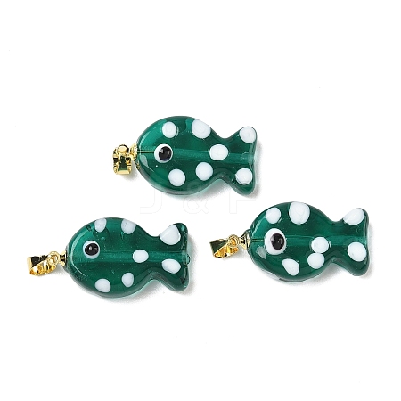 Handmade Lampwork Pendants LAMP-G168-04J-1