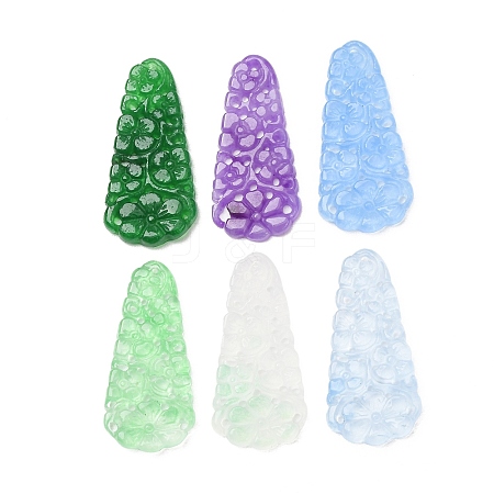 Dyed Natural Quartz Carved Pendants GG-CBA0022-12-1