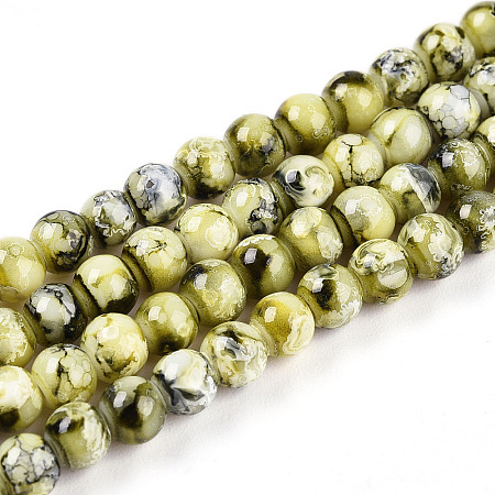 Baking Paint Glass Beads X1-DGLA-N003-4mm-A04-1
