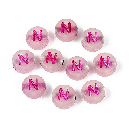 Luminous Frosted Acrylic Beads FACR-T008-02N-1