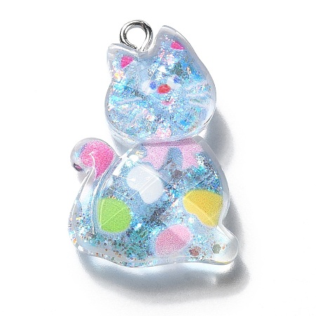 Opaque Resin Pendants RESI-Q019-01E-1