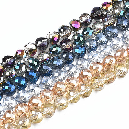 Transparent Glass Beads Strands EGLA-T008-14B-1