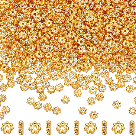 1000Pcs Alloy Daisy Spacer Beads FIND-SP0002-12A-G-1