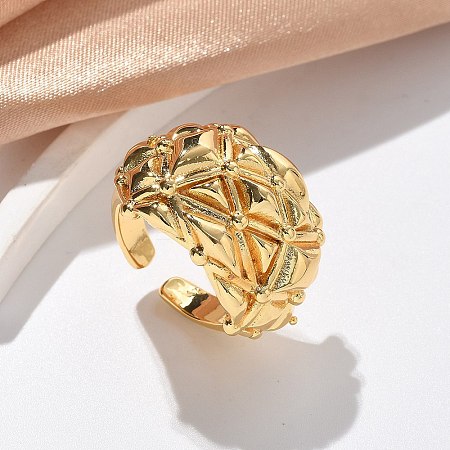 Brass Cuff Rings for Women RJEW-U041-04G-1