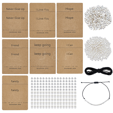 DIY Morse Code Bracelets Making Kits DIY-UN0008-18S-1