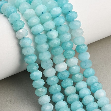 Faceted Dyed Natural White Jade Beads Strands GG-CBAE966-01A-R-1