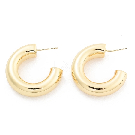 Rack Plating Brass Stud Earrings EJEW-C108-06G-1