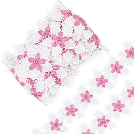 Flower Polyester Eyelash Lace Trim Ribbon OCOR-WH20003-03B-01-1