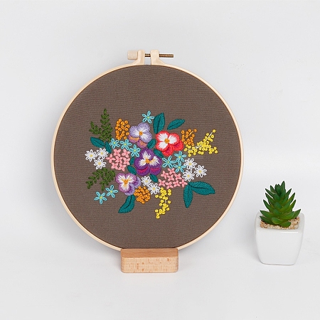 DIY Flower Embroidery Kits PW-WGF8185-02-1