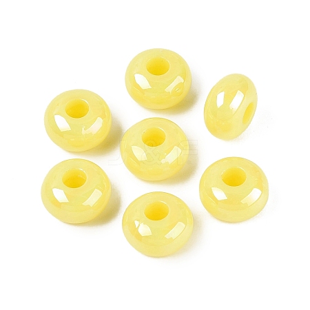 Opaque Acrylic European Beads OACR-E033-19G-1