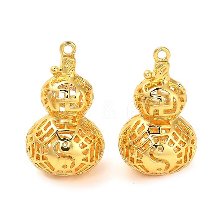 Hollow Brass Pendants KK-L229-004G-1