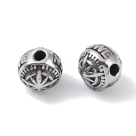 316 Surgical Stainless Steel Beads Hand Polished STAS-P362-36AS-1