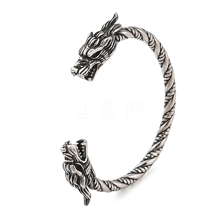 Viking 304 Stainless Steel Open Cuff Bangles for Men BJEW-U001-07D-G-1