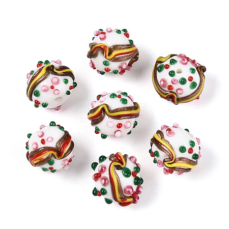 Handmade Lampwork Bumpy Beads LAMP-T022-05G-1