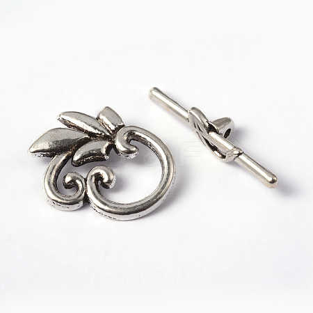 Leaf Tibetan Style Alloy Toggle Clasps LS-LF0676Y-1
