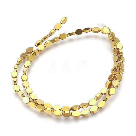 Electroplated Non-magnetic Synthetic Hematite Beads Strands G-P392-D06-1