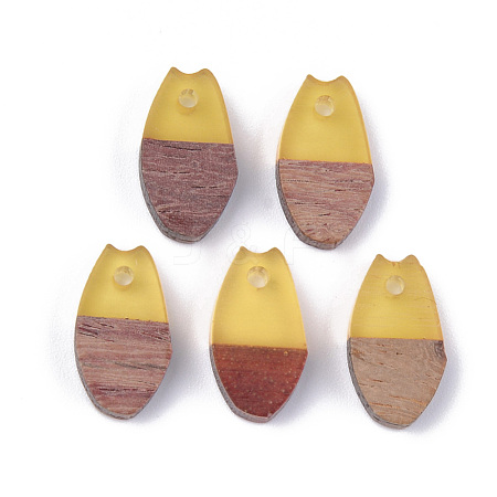 Resin & Walnut Wood Pendants RESI-S358-12C-1