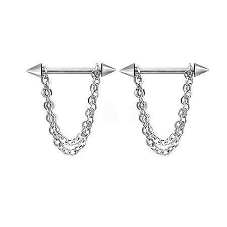 304 Stainless Steel Nipple Rings WG03B2E-13-1