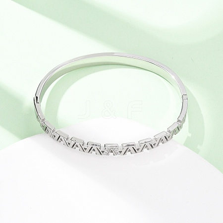 304 Stainless Steel Micro Pave Cubic Zirconia Hinged Bangles for Women BJEW-Z146-01P-1