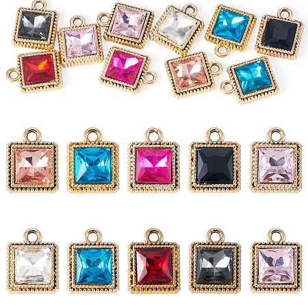 10Pcs UV Plating Alloy Pendants ALRI-TADJ0001-05-1