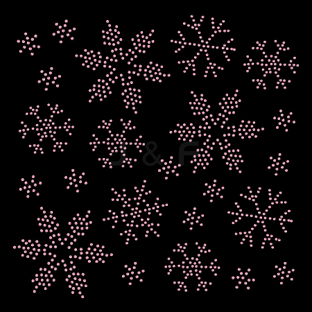 Snowflake Pattern Hotfix Rhinestones DIY-WH0430-205E-1