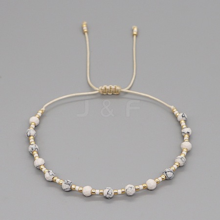 Natural Gemstone Bohemian Handmade Beaded Bracelet for Women FQ7094-8-1