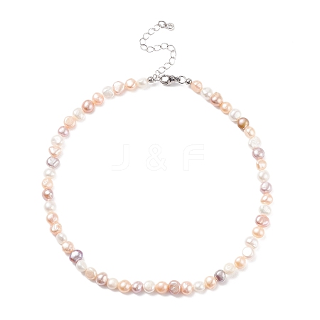 Natural Pearl Beaded Necklace for Women NJEW-JN03899-01-1