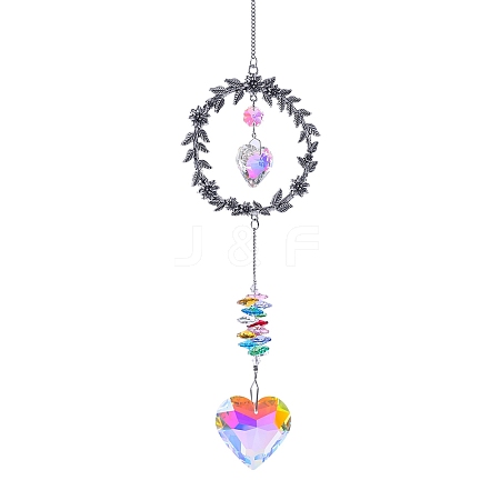 Christmas Wreath Glass Suncatchers PW-WG53303-02-1