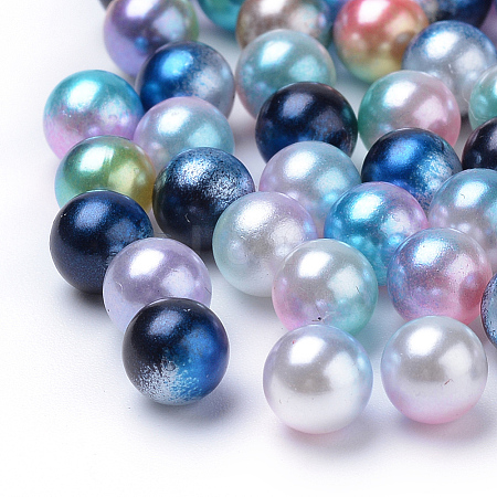 Rainbow Acrylic Imitation Pearl Beads OACR-R065-5mm-A-1