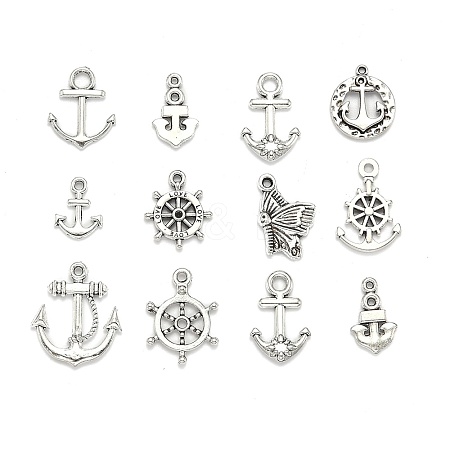 Tibetan Style Alloy Pendants TIBEP-M038-03AS-1