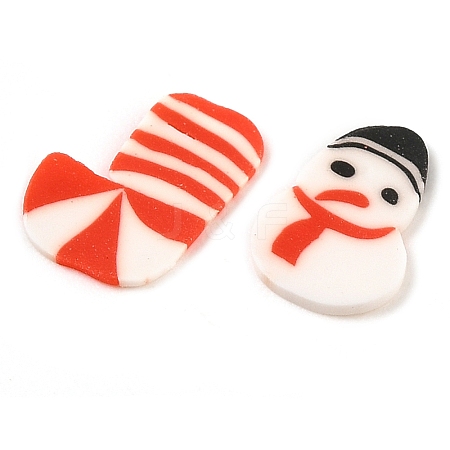 Christmas Theme Handmade Polymer Clay Cabochons CLAY-Q004-24A-1