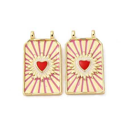 Brass Enamel Pendants X-KK-Q098-03G-1