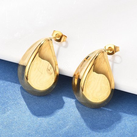 304 Stainless Steel Stud Earrings EJEW-D319-09A-G-1