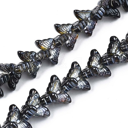 Electroplate Glass Beads Strand EGLA-S188-25-C01-1